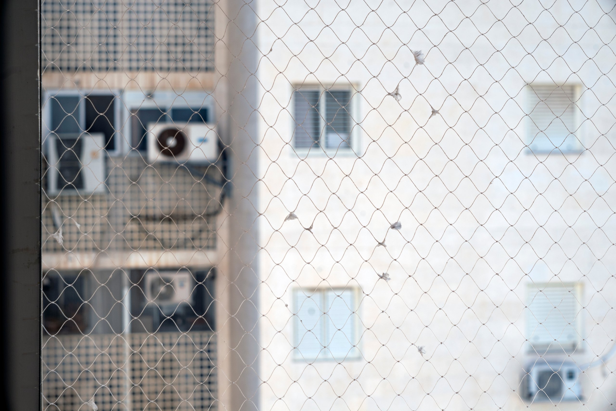 Malla protectora instalada en terraza